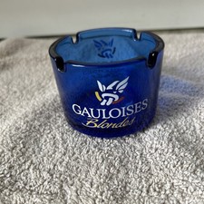 Gauloises Blondes Aschenbecher, Blau, Glas, Rund