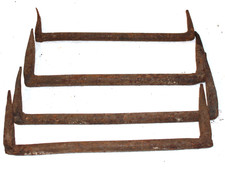 4x Alte Bauklammer Balkenklammer Balkenverbinder ca. 33cm - Fachwerk  (#B5)