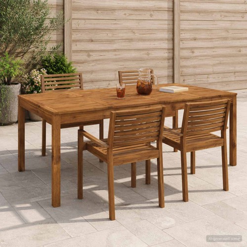 Gartentisch natur 196 100 5 - gartentisch, x