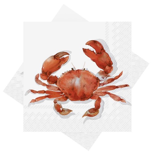 Servietten krebs rot weiß - servietten,