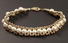 schönes Perlen-Armband, 585er