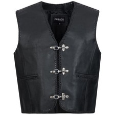 PAULGOS Lederweste Weste Kutte