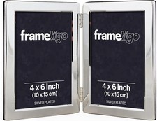 Versilberter Doppel-Fotorahmen