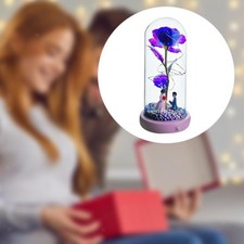 Leuchtrose in Glaskuppel