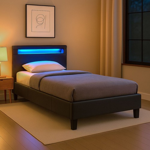 Polsterbett 200 cm - 200, led