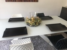 Habitat 4xTischset Aus Holz Schwarz 