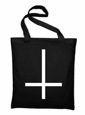 Umgedrehtes Kreuz Jutebeutel