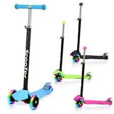 Kinderroller LED Räder verstellbare Höhe Scooter Alu mit LED Leuchtenden Räder