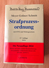 Strafprozessordnung / StPO / Meyer-Goßner, Schmitt 67. Auflage / 2024