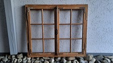 Sprossenfenster Holzfenster ca.  129 x114 cm antik 6 cm Rahmen 