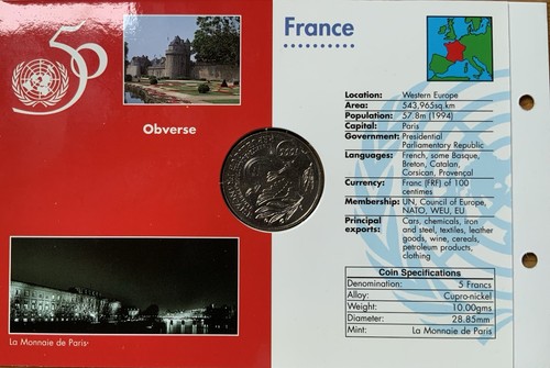Münze francs cupro nickel - münze,