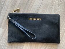Michael Kors Clutch Pouch Schwarz Fell Gold ! Neuwertig !