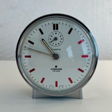 Junghans Trivox Silentic Wecker / Schwarz - Silber / Retro / Defekt / Händler