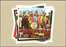 Mit den Beatles' Royal Mail Postkarte +ma1408
