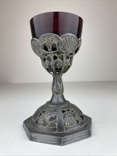 Altes Ewiges Licht Öllampe Kerzenständer Kelch Gral Trauben Kirche Sakral Antik