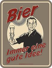 Sprüche-Blechschild Bier -