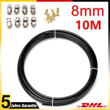 8mm 10 Meter Kraftstoffleitung Stahl Polyamidrohr Benzinleitung Reparatur-Set