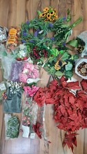 XXXL Set mit künstliche Blumen Blätter Deko Basteln Rose Hagebutte Lavendel Moos