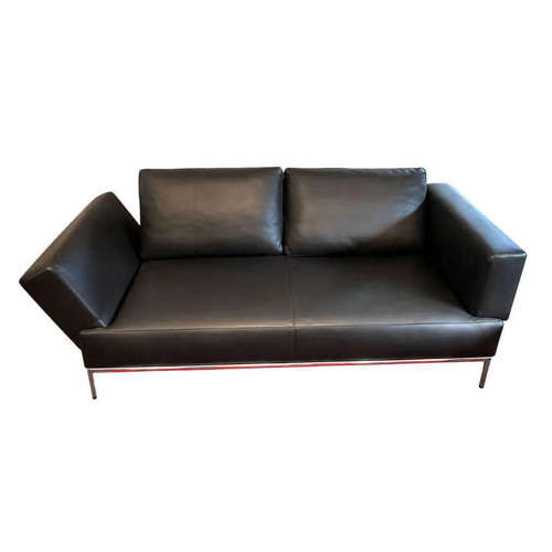 Easy leder sofa - easy, schwarz