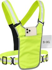 Reflektorweste Sicherheitsweste Laufen Fahrrad Joggen Tasche Verstellbar Unisex