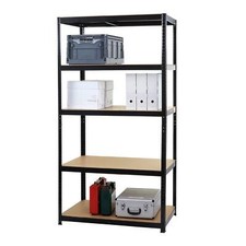 B-Ware Schwerlastregal MCW-E33, Werkstattregal Steckregal, 200x100x60cm schwarz