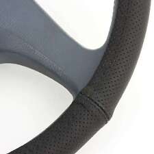 LKW Lenkradbezug 44 45 46 cm echt LEDER schwarz perforiert Lenkrad Schoner Trans