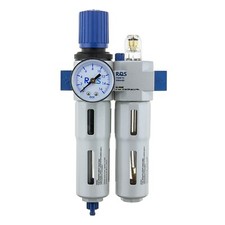 Druckluft Wartungseinheit Wasserabscheider Öler RQS 1/4" Druckminderer Regler
