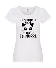 Nicht schnarchen, schnurren | Katze | Schnurrhaare | Augen Damen Shirt Weiß