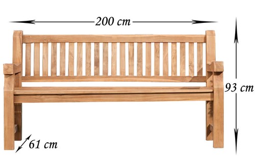 Teakbank jackson 200 - teakbank,
