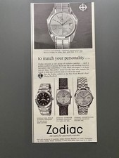 Zodiac Sea Wolf Corsair Goldenline 1965 Vintage Watch Ad Werbung Reklame