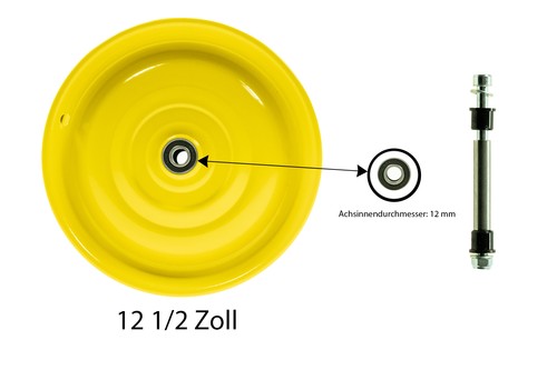 Zoll scheibenrad anhänger - 12,