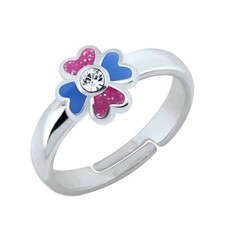 Kinder Ring Blume 925 Silber