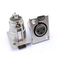 2 XLR Stecker Buchse Panel Mount Chassis Connector für Patch Bay Snake Kabel