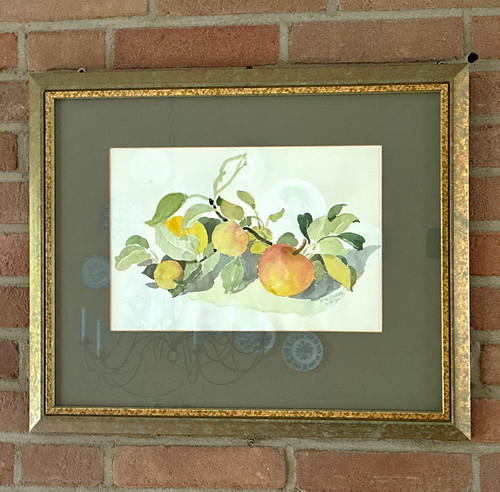 Büscher gerahmtes aquarell - büscher,