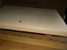 Schreibtischaufsatz für Monitor verstellbar rollbar 45x35x2,5cm Holz/Metall