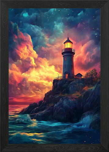 Leuchtturm bei sonnenuntergang - leuchtturm,