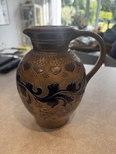 Westerwälder Steingut-Vase • Salzglasur • Handarbeit «M. Fürst» • ca. 20–25 cm