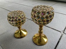 Kerzenhalter Kelch Kristall Windlicht  2er Set