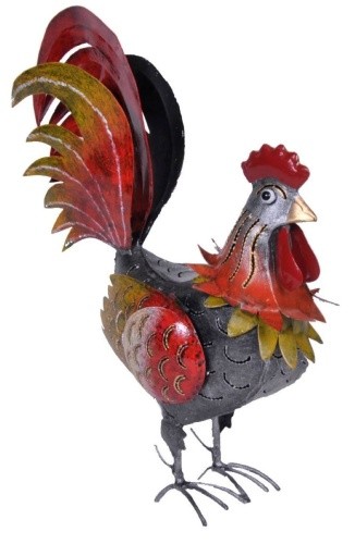 Hahn erich silber orange - "erich", silber/orange