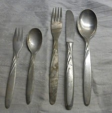 5 Teile DDR Alekto Alu Besteck