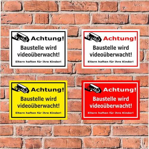 Schild achtung baustelle - achtung,