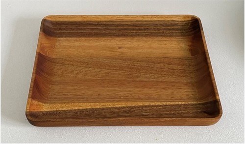 Holztablett quadratisch aus - holztablett:, quadratisch,