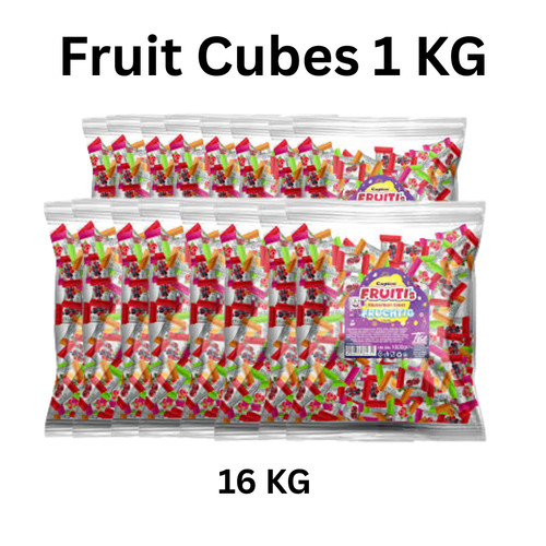 16kg fruit cubes fruchtbonbons - 16kg,