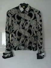 Showbluse ♥ Turnierbluse ♥ Railshirt ♥ Western Turnier ♥ Gr. M ♥ mit Kragen ♥