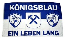 Fahne / Flagge Königsblau ein