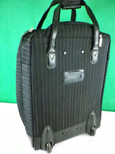 Eminent Handgepäckkoffer Koffer Trolley 53x38x24 cm schwarz Nadelstreifen bri215