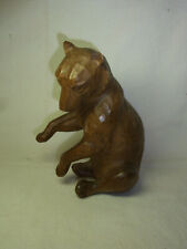 Bär sitzend handgeschnitzt Holz alt Vintage deutsch #AU