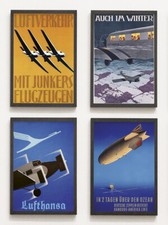Set: 4 Plakate Luftfahrt