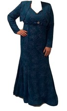 Damen Abendkleid lang in Farbe Grün, grösse 48 für Hochzeit oder besondere Anlas