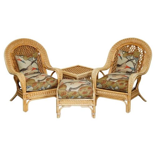 Korbsessel hocker tisch suite - hocker,